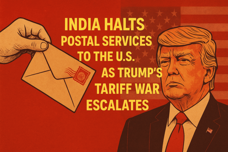 India Halts Postal Services to the U.S. as Trump’s Tariff War Escalates