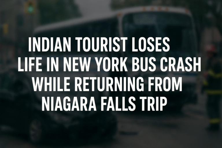Indian Tourist Loses Life in New York Bus Crash While Returning from Niagara Falls Trip