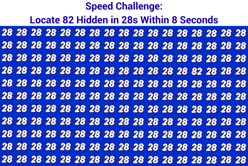 Speed Challenge: Locate 82 Hidden in 28s Within 8 Seconds