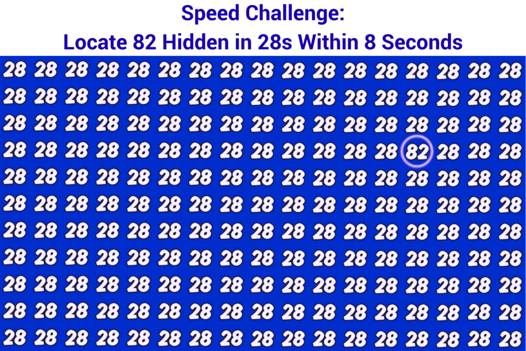 Speed Challenge: Locate 82 Hidden in 28s Within 8 Seconds