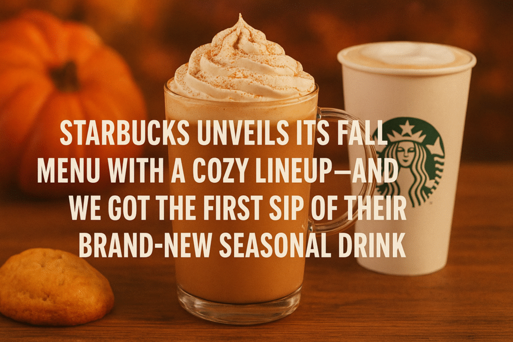 Starbucks Unveils Its Fall Menu With a Cozy Lineup—and We Got the First Sip of Their Brand-New Seasonal Drink